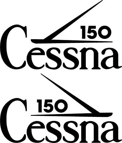 Cessna Wing Logo Tail Decal PAIR (2) 120 thru 195