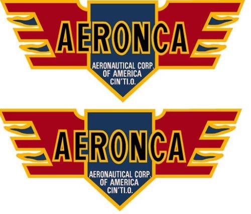 Aeronca Logo 30's Old Style Pair(2) Decal