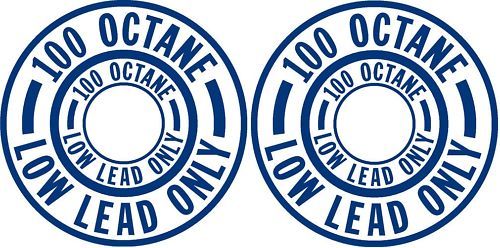 Pair 100 Low Lead Only Fuel Placard