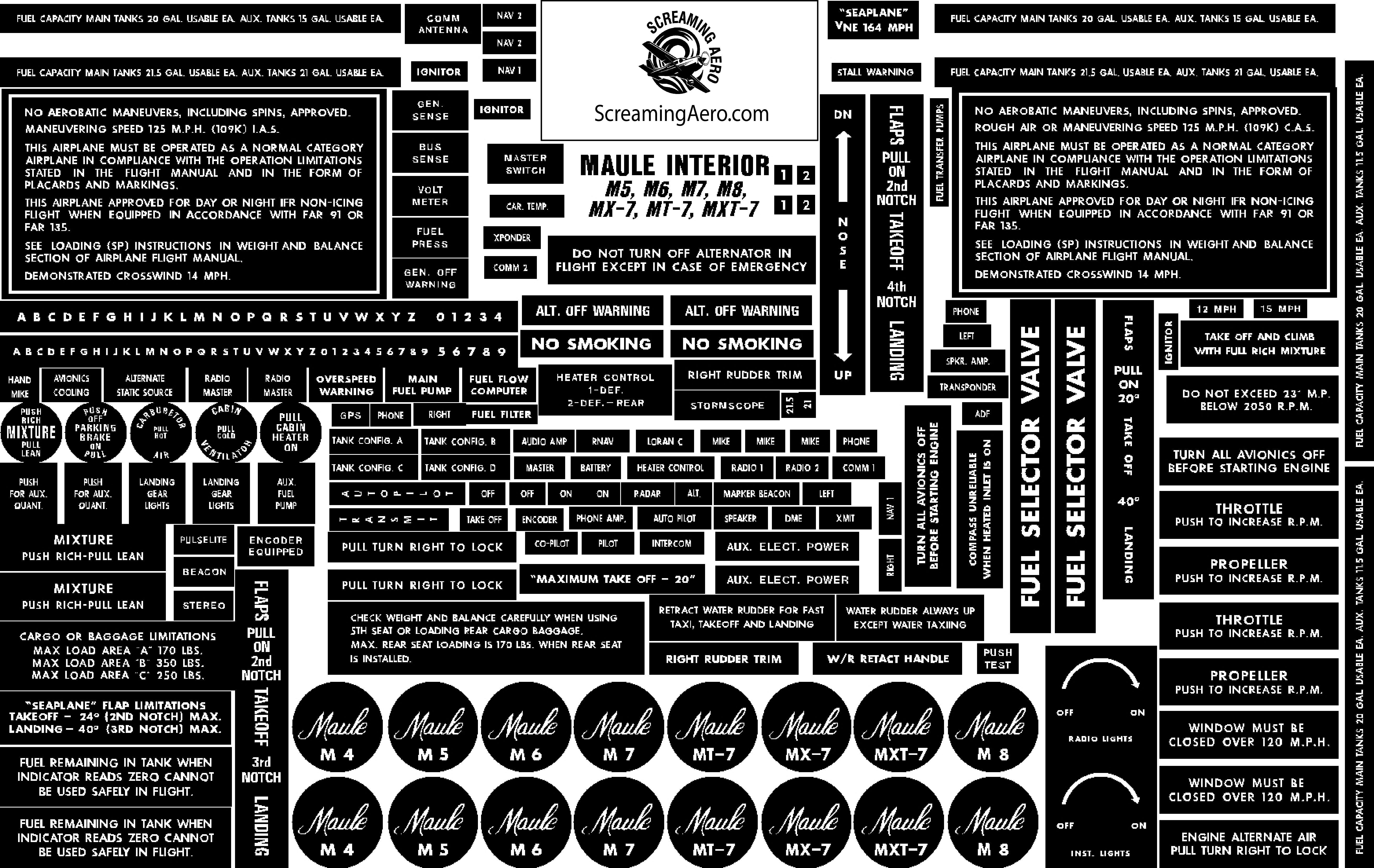 MAULE INTERIOR KIT M5, M6, M7, M8, MX-7, MT-7, MXT-7