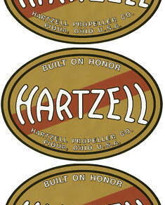 Hartzell Prop Decal Set of 3
