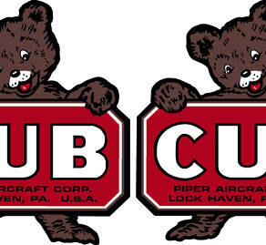 Piper Cub Logo Decal PAIR (2)
