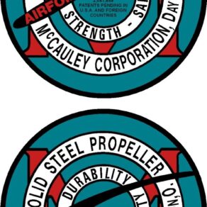 McCauley Old Style Prop Propeller Decal (PAIR)
