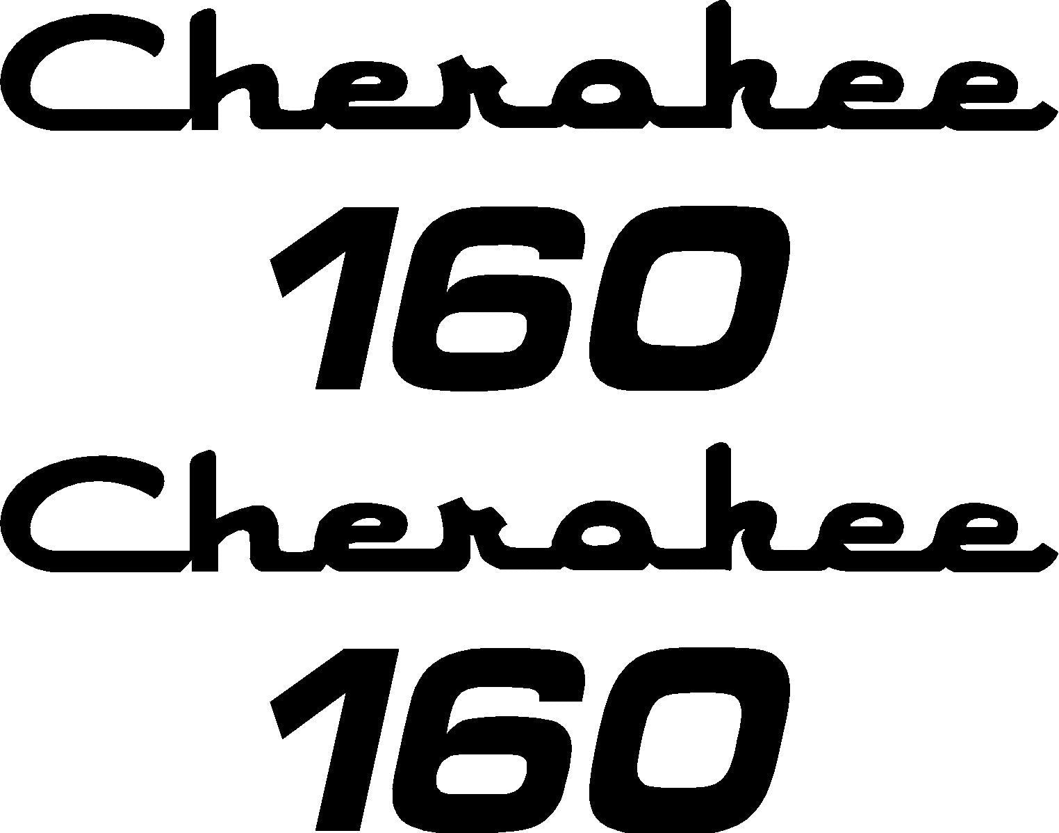 Piper Cherokee 160 Logo Decal PAIR (2)